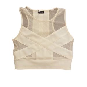 Sparkle & Fade white bandage top
